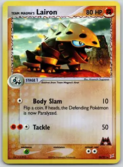POKEMON TEAM MAGMA VS TEAM AQUA TEAM MAGMA'S LAIRON 20/95 RARE REVERSE HOLO MP - Image 1