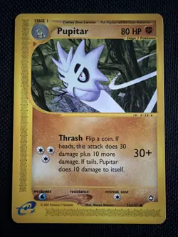 MINT Pokemon TCG Aquapolis PUPITAR Regular Uncommon - 56/147 Non Holo E-Reader - Image 1