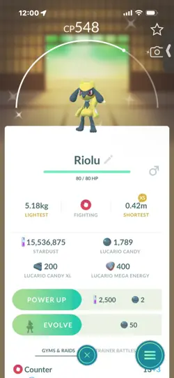 Pokemon Go Shiny Riolu - Image 1