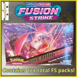 Pokemon Fusion Strike Build & Battle Stadium - 12 Total Packs - New and Sealed! - Image 1