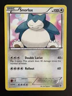 Snorlax 109/149 Boundaries Crossed Uncommon Colorless 2012 Pokemon TCG MP - Image 1