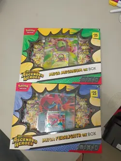 Pokemon TCG Ascended Heroes Mega Meganium Feraligatr ex Box LOT New Sealed - Image 1