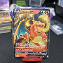 Pokemon Charizard V 017/172 Brilliant Stars Ultra Rare Full Art Holo Damaged - Image 1