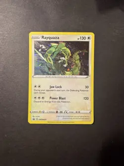 2020 Pokemon Rayquaza Sworld & Shield Black Star Promo Cosmos Holo SWSH029 LP - Image 1