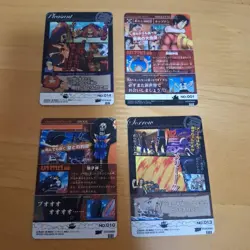 One Piece Caramel Popcorn Plastic Card Set of 4 Luffy Robin Brook 2008 Rare - Image 2