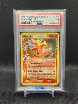 Pokemon Gyarados Gold Star EX Holon Phantoms Holo Ultra Rare #102 PSA 3 - Image 1