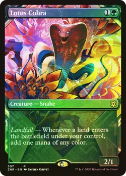 MTG - Lotus Cobra *Showcase Foil* | ZNR Zendikar Rising | NM | EDH | Snake - Image 1