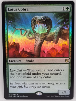 MTG - Lotus Cobra - ZNR Zendikar Rising Rare 193 - Foil - Image 1