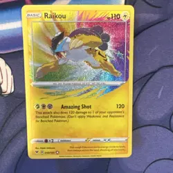 Pokemon Card TCG - Raikou 050/185 Amazing Rare Vivid Voltage Near Mint - Image 1