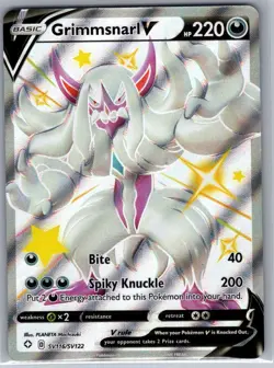 Grimmsnarl V SV116/SV122 Shining Fates: Shiny Vault - Pokemon Card - NM - Image 1