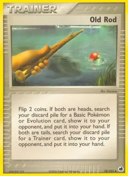 Old Rod 78/101 Dragon Frontiers Pokemon Card NM - Image 1