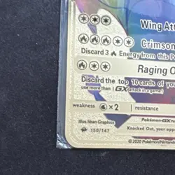 Charizard GX Rainbow HP250 Gold Metal Card 150/147 Rare - Image 5