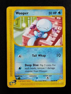 (LP-MP) Wooper 66/147 2002 Aquapolis Regular Uncommon Pokemon Card - Image 1