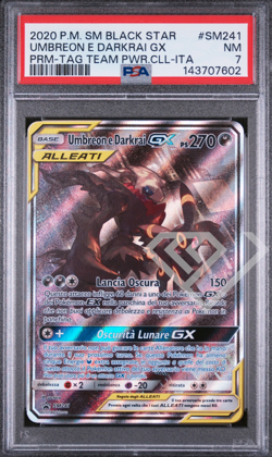 Pokemon Card Umbreon & Darkrai GX SM 241 - Tag Team Powers PSA 7 Italian - Image 1
