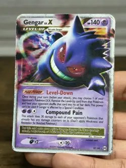 Gengar LV.X Arceus Holo Ultra Rare Card 97/99 2009 English - HP/DMG - Image 3