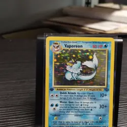 1999 Pokemon Jungle Set 1st Edition VAPOREON Holo Rare 12/64 NM MT UNPLAYED - Image 5