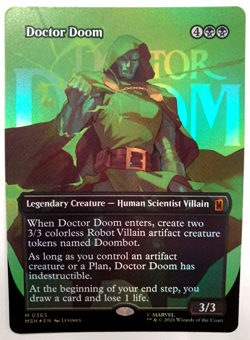 Doctor Doom - FOIL Borderless Mythic - MTG Marvel Super Heroes - 0365 NM - Image 1