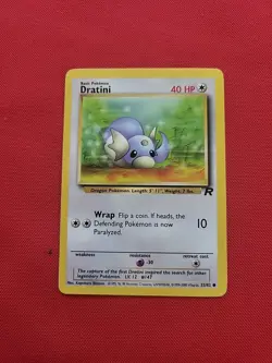 Pokemon: Dratini #53/82 Team Rocket WOTC 2000 Vintage Non-holo - NM / LP - L7 - Image 3