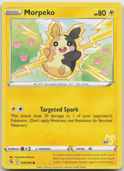 Morpeko (#23 Pikachu Stamped) 109/264 Promo Battle Academy 2022 Pokemon NM - Image 1