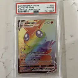 2021 POKEMON SWORD & SHIELD BATTLE STYLES SECRET FULL ART/VICTINI VMAX PSA 10 - Image 1