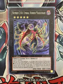Yugioh! Number C104: Umbral Horror Masquerade Super Rare 1st Ed NM JOTL-EN056 - Image 1