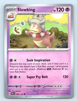 Slowking 58/142 Uncommon Stellar Crown Pokemon Near Mint - Image 1