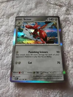 SCIZOR 141/197 RARE OBSIDIAN FLAMES POKEMON HOLO NM/M SCIZOR - Image 1