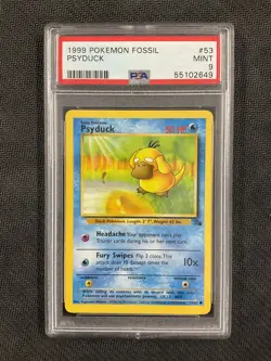 PSA 9 Pokemon TCG 1999 Pokemon Fossil #53 Psyduck MINT - Image 1