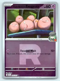 Pokemon Team Rocket's exeggcute (Team Rocket) ASC C REVERSE HOLO 077/217 NM - Image 1