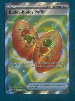 Pokemon TCG Buddy-Buddy Poffin Trainer Full Art Holo 167/132 Mega Evolution NM - Image 1