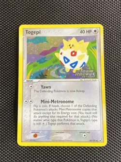 Pokemon TCG Togepi 50/109 Team Rocket Returns Reverse Holo Stamped English MP/LP - Image 1