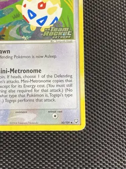 Pokemon TCG Togepi 50/109 Team Rocket Returns Reverse Holo Stamped English MP/LP - Image 4