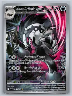 Galarian Obstagoon 245/217 Illustration Rare Ascended Heroes Pokemon Holo NM - Image 1