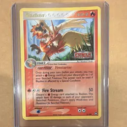 RARE Pokemon TCG Blaziken 5/108 EX Power Keepers Reverse Holo Stamp 2007 - LP/MP - Image 4