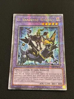 Yugioh El Shaddoll Winda RA04-EN052 Quarter Century Secret Rare (QCSR) Near Mint - Image 1