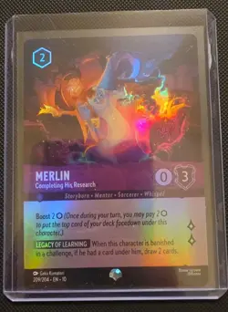 Disney Lorcana TCG Merlin Completing His Research Epic Holofoil 209/204 - Image 1