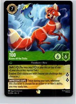 Disney Lorcana Tod - Knows All the Tricks 92/204 Winterspell Free Shipping! - Image 1