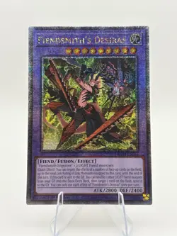 Yugioh Fiendsmith's Desirae RA04-EN056 (Quarter Century Secret Rare Stamp) NM - Image 1