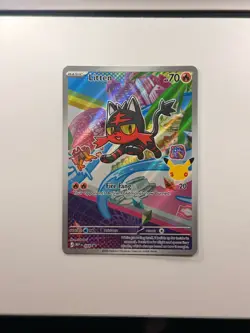Litten MEP 044 Pokemon First Partner Illustration Black Star Full Art MINT MT - Image 1