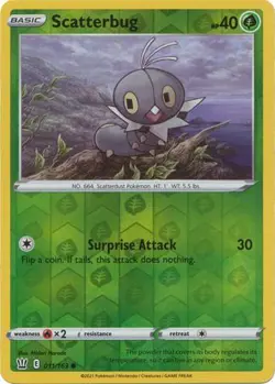 Scatterbug 11/163 Reverse Holo | Battle Styles | Pokemon Card - Image 1