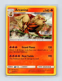 Arcanine 22/214 Holo Rare Unbroken Bonds Pokemon Holo Lightly Played - Image 1