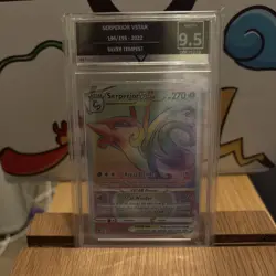Get Graded 9.5 MINT+ Pokemon 2022 Serperior Vstar Rainbow 196/195 Silver Tempest - Image 1