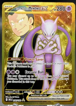 Pokemon Destined Rivals MEWTWO EX Team Rockets Hyper Rare Card 240/182 - Image 1
