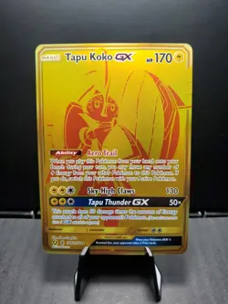 Pokemon TCG Tapu Koko GX SV93/SV94 Hidden Fates: Shiny Vault Gold Holo NM - Image 1