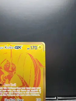 Pokemon TCG Tapu Koko GX SV93/SV94 Hidden Fates: Shiny Vault Gold Holo NM - Image 3