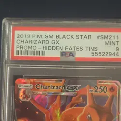 Pokemon TCG Charizard GX Black Star Promo SM211 Holo PSA 9 Mint - Image 5