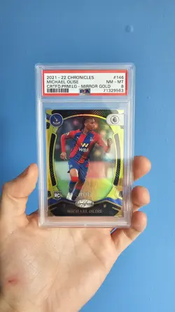 Michael Olise Chronicles Gold RC 07/10 Certified 2021/22 Panini PSA 8 - Image 1