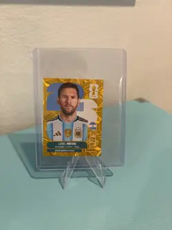2026 Panini World Cup Sticker Collection Lionel Messi Argentina Gold Crumple - Image 1
