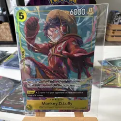 Bandai One Piece CCG Monkey D. Luffy OP07-109 SR Parallel Foil EN 6000 Seal - Image 1