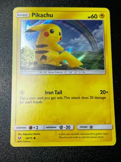 Pikachu 28/73 - Exclusive Common Holo Shining Legends Pokemon Card - Image 1